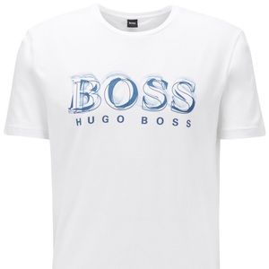 NWT Hugo Boss White Stretch-Cotton T-Shirt
